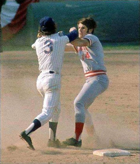 Pete Rose vs. Bud Harrelson, 1973 NL playoffs. | Mets baseball, Reds ...