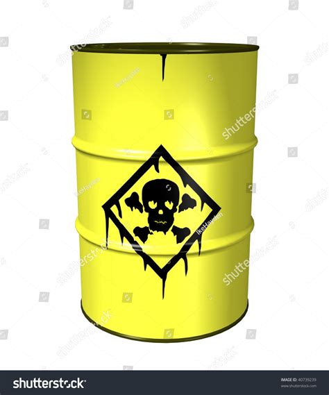 3d Illustration Of A Toxic Waste Barrel - 40739239 : Shutterstock