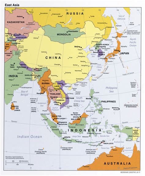 Large Detailed Political Map Of East Asia East Asia Large Detailed ...