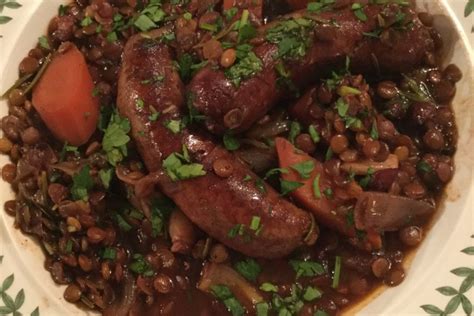 Venison Sausage Casserole with Lentils | lickthespoonblog