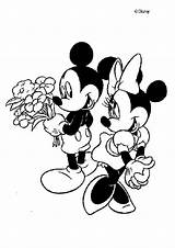 Mickey And Minnie Mouse In Love Coloring Pages  Home sketch template