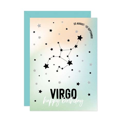 Virgo Birthday Card | Zodiac Cards | Purple Tree Designs | Virgo ...