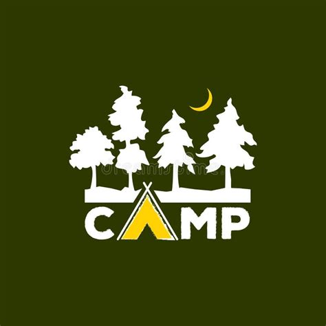 Camp Logo Design. Summer Camp Badge Stock Vector - Illustration of ...