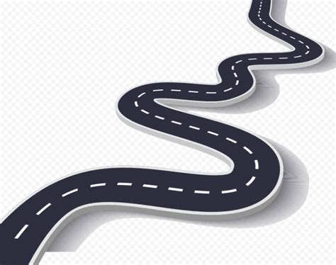 Road Cartoon curved line no background | Citypng