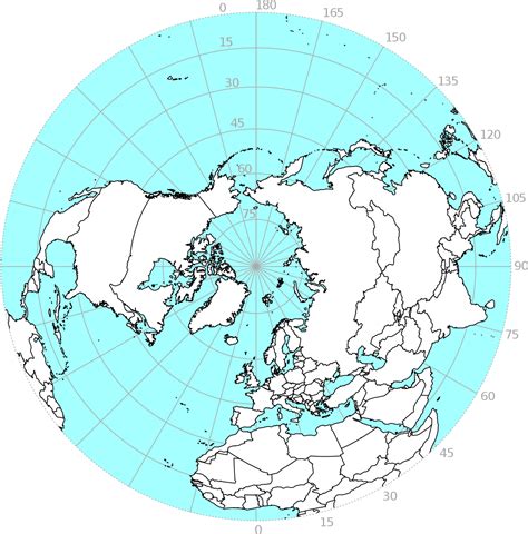Blank World Map - Northern Hemisphere On A Map, Png Download - Original Size PNG Image - PNGJoy