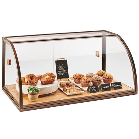 Cal-Mil 3611 Sierra Arched Sliding Door Full-Service Vintage Bakery Display Case with Wood Base ...