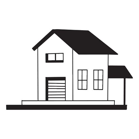 Minimalism House outline 30201722 Vector Art at Vecteezy