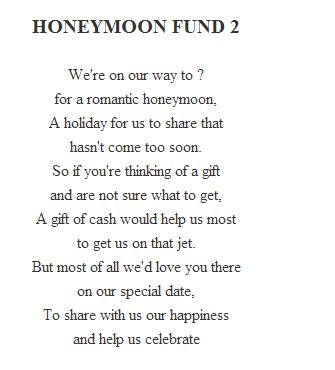 Honeymoon Fund Wording | Create the Perfect Honeymoon Fund