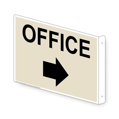 Office With Arrow Sign NHE-13903Proj-BLKonAlmond Wayfinding