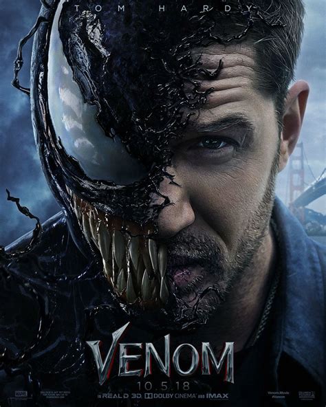 Venom Movie's New Poster Makes Tom Hardy Very Creepy - GameSpot