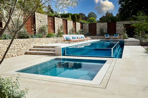 Outdoor swimming pool design and build project in Surrey
