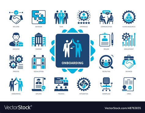 Onboarding solid icon set Royalty Free Vector Image