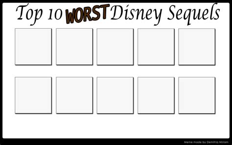 Create Top 10 Worst Disney Sequels by kouliousis on DeviantArt