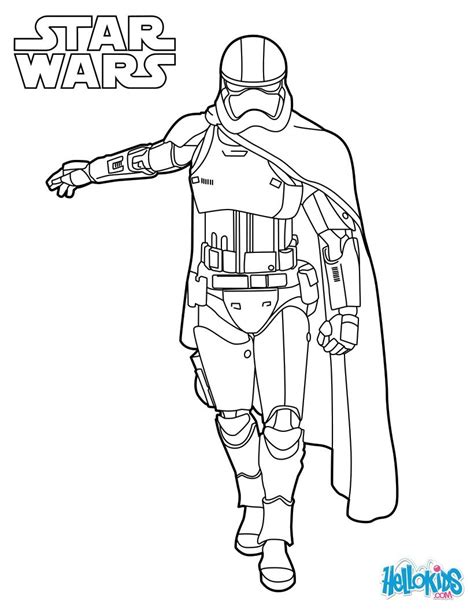 Capitain phasma - star wars coloring pages - Hellokids.com