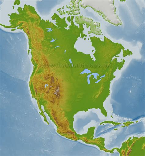 Political Map of North America - Guide of the World