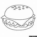 Cheeseburger Coloring Page sketch template