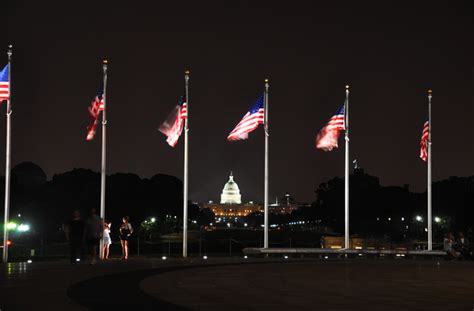 How to Fly a US Flag at Night and in Rough Weather