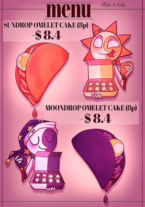 an advertisement for the moondrop comet cake company, featuring three ...