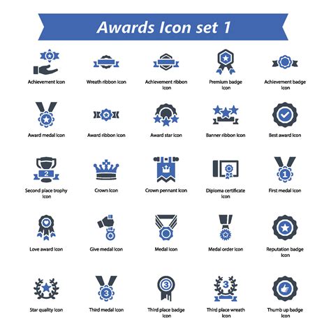 Awards Icon Set 1 34965582 Vector Art at Vecteezy