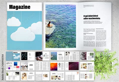 Minimalist Magazine Layout Stock Template | Adobe Stock