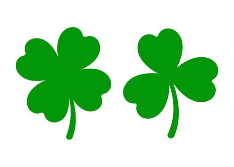 Lucky Shamrock. Four Leaf Clover Vector Clipart. Saint Patrick's Day ...