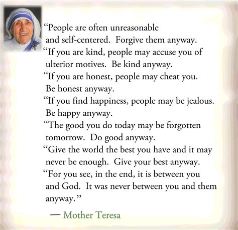 Forgive Them Any Way Mother Teresa Quotes. QuotesGram