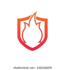 Fire Protection Vector Fire Shield Vector Stock Vector (Royalty Free ...