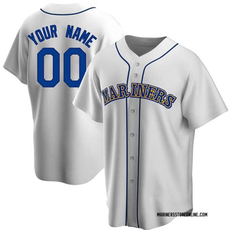 Youth Seattle Mariners Custom Replica White Home Cooperstown Collection ...