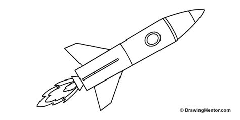 How to Draw a Rocket Ship Tutorial