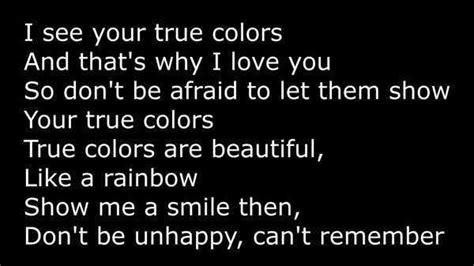 True Colors Lyrics - Coloring