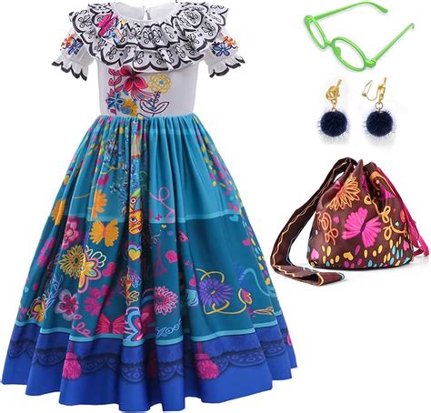 CCJRLM Encanto Dress Mirabel Dress Encanto,Isabella Encanto Costume For Girls Cosplay Dress Up ...