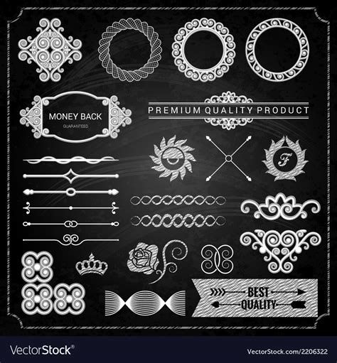 Design elements chalk texture Royalty Free Vector Image