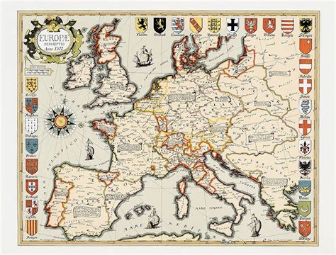 Map of Europe in 1500 | Europe map, Map, Ancestry family tree