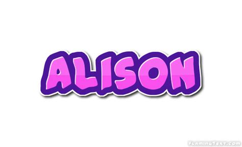 Alison Logo | Outil de conception de nom gratuit à partir de texte flamboyant