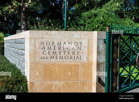 Normandy American Cemetery and Memorial Entrance Stock Photo - Alamy