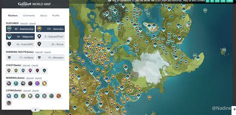 Interactive Map Genshin Impact All Geoculus Locations