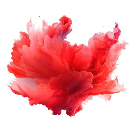 Premium PSD | Splashes of red powder paint