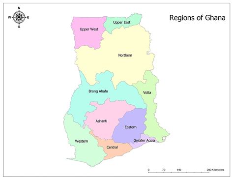 Ghana Map Regions