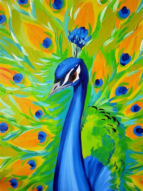 Simple Paintings Of Peacock