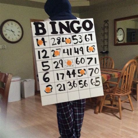 How to make a bingo card halloween costume | gail's blog