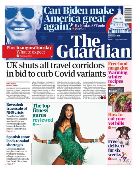 The Guardian-January 16, 2021 Newspaper - Get your Digital Subscription