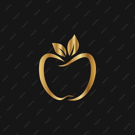 Premium Vector | Golden Apple logo Design template