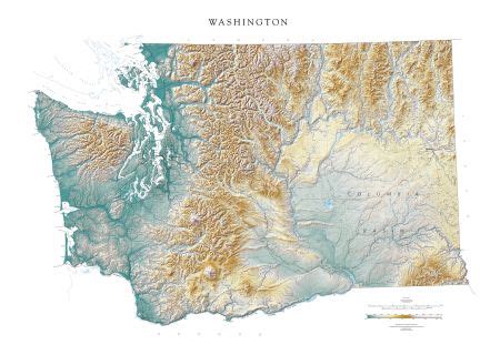 Elevation Map Washington State - Oconto County Plat Map