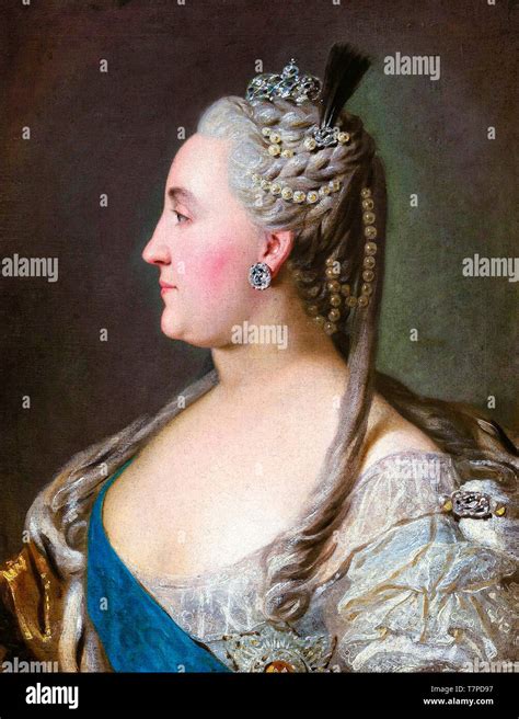 Catherine the Great, portrait painting in profile by Fyodor Rokotov, 1763 Stock Photo - Alamy