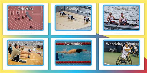 Paralympic Sports List | Display Photos | Twinkl Resources