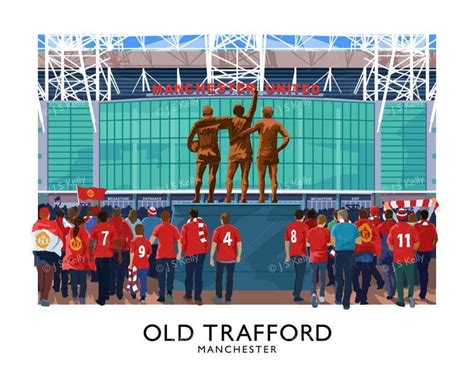 Old Trafford Man Utd Manchester United MUFC Man U - Etsy UK | Old trafford, Trafford, Manchester ...