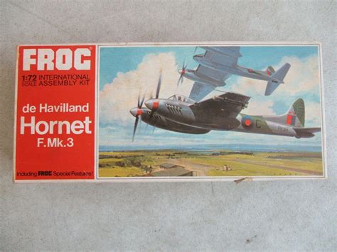 VINTAGE 1/72 SCALE DE HAVILLAND HORNET F.MK.3 MODEL KIT BY FROG #F239 IN BOX | #3731009966