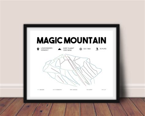 Magic Mountain Vermont Printable Ski Map - Etsy