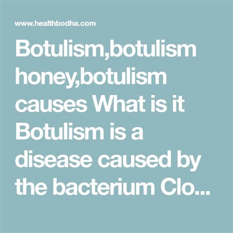 Botulism,Is botulism food poisoning?(Symptoms,Causes& Diagnosis) | Food poisoning symptoms, Food ...