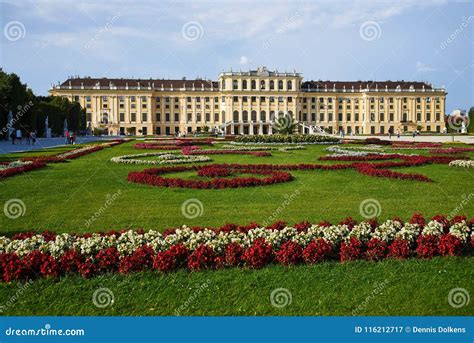 Schloss Schonbrunn from the Gardens; Editorial Photography - Image of schoenbrunn, residence ...